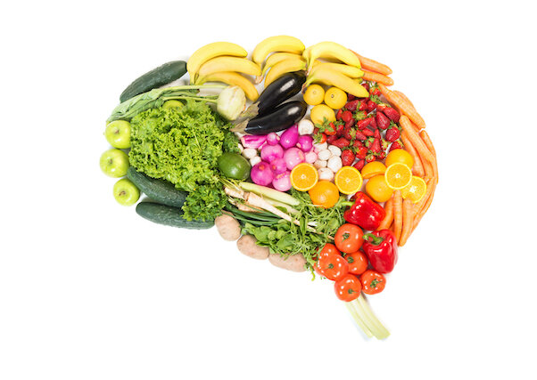 brain made up of veggies