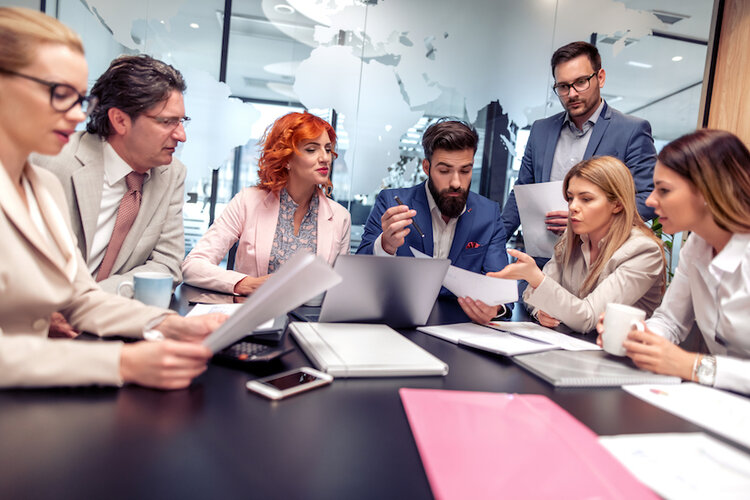 people working together